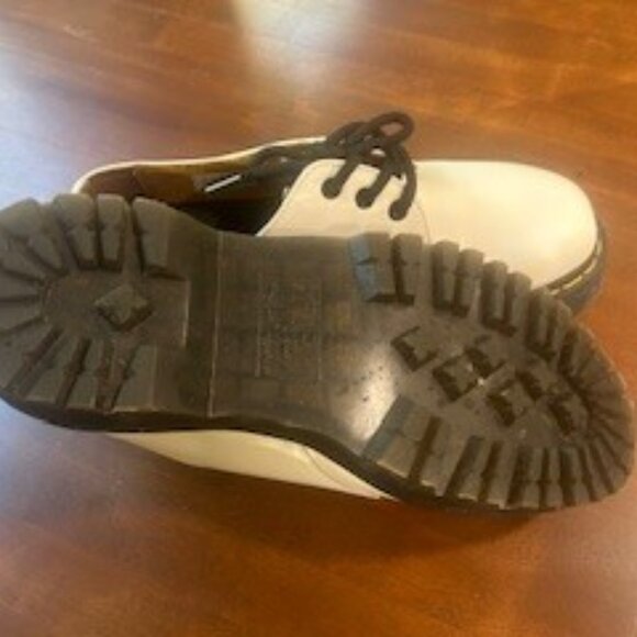 DOCTOR MARTENS DOCS POLISHED WHITE LEATHER 1461 QUAD LI PLATFORM 9 US M - Picture 3 of 6